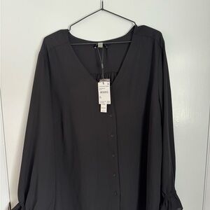 T Tahari Black Blouse